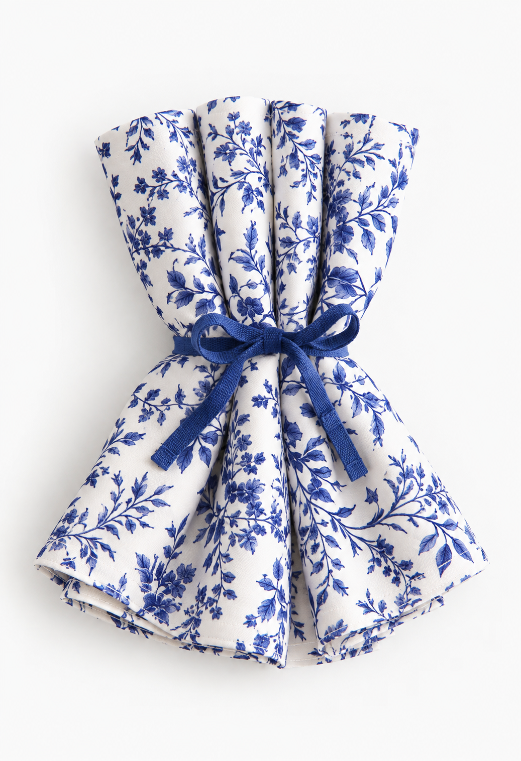 Blue Jardin Floral Napkins | Silk Sateen or Cotton