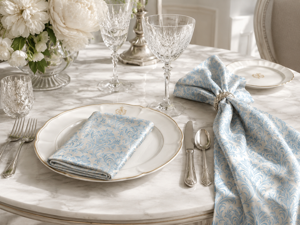 Maison Azure Napkins | Wedding & Fine Dining Table Setting