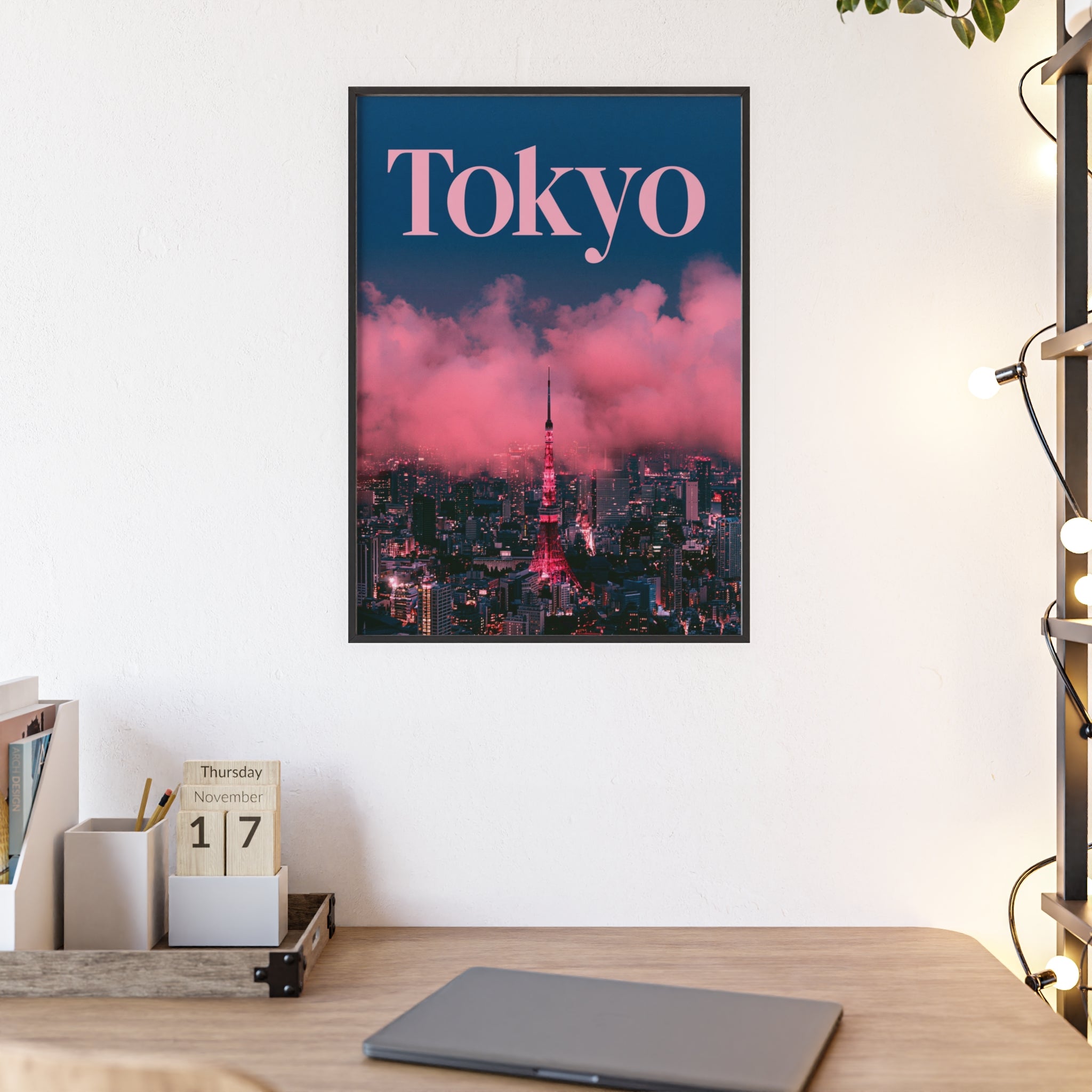 Tokyo skyline pink clouds Poster | Framed wall art