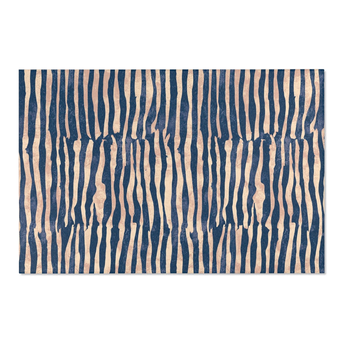 Indigo Zebra Stripe Area Rug | Blue Animal Print Rug