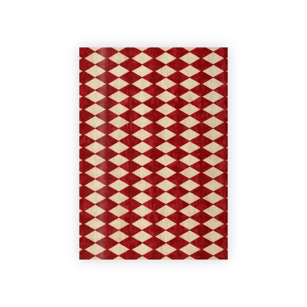 Red Diamond Harlequin Wrapping Paper Roll | Geometric Gift Wrap