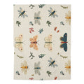 Vintage Moth & Bee Baby Swaddle Blanket – Botanical Insect Nursery Blanket – Cottagecore Newborn Gift