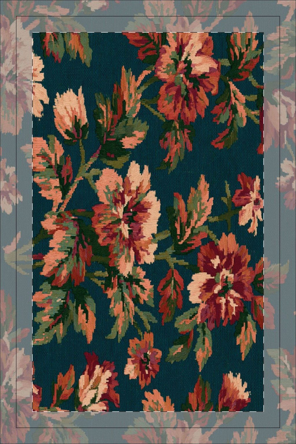 Vintage Floral Tea Towel | Double-Sided Waffle Weave