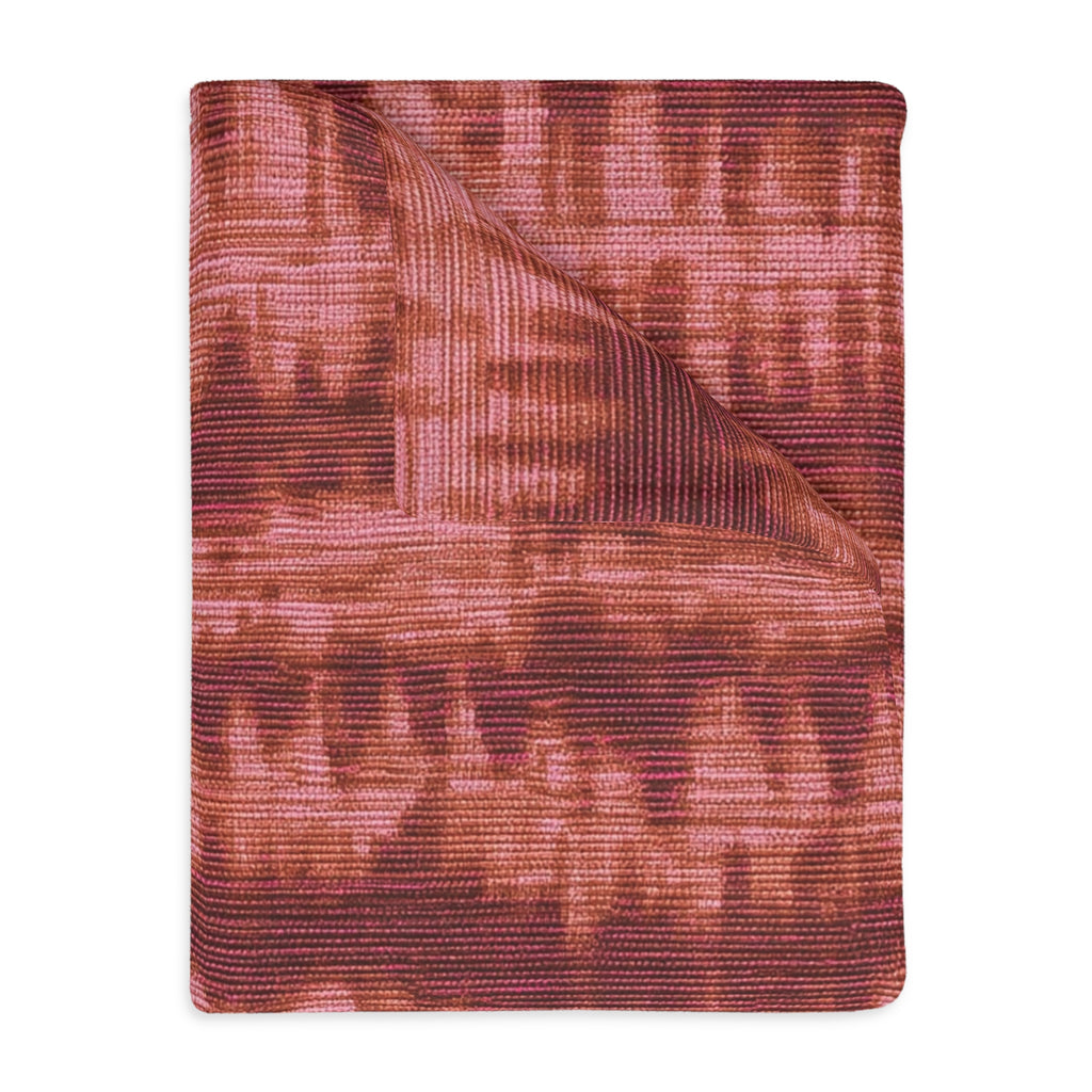 Abstract Rust Tie-Dye Blanket | Velveteen Microfiber Throw
