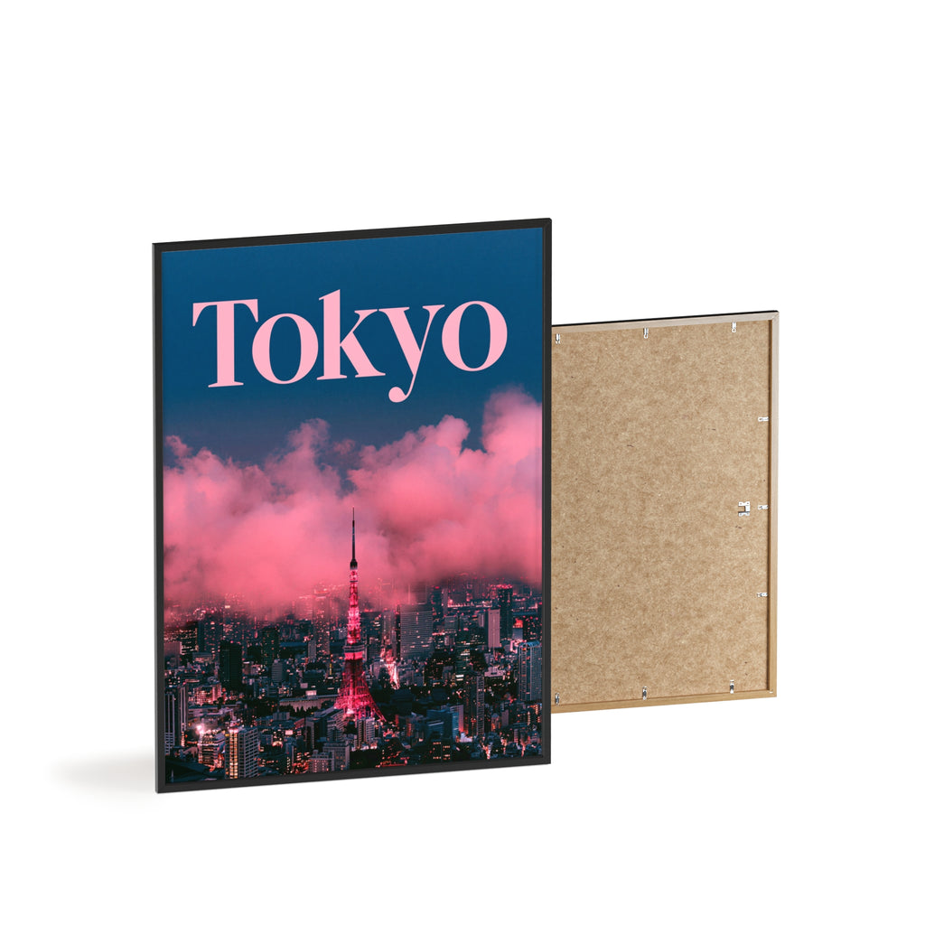 Tokyo skyline pink clouds Poster | Framed wall art