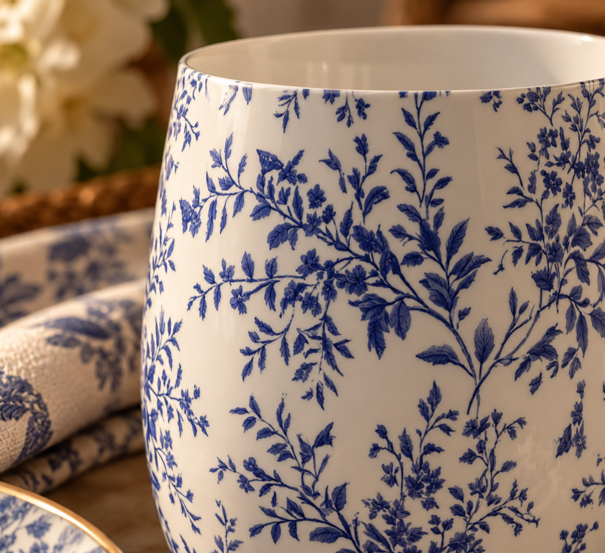 Blue Willow Garden Water Glass