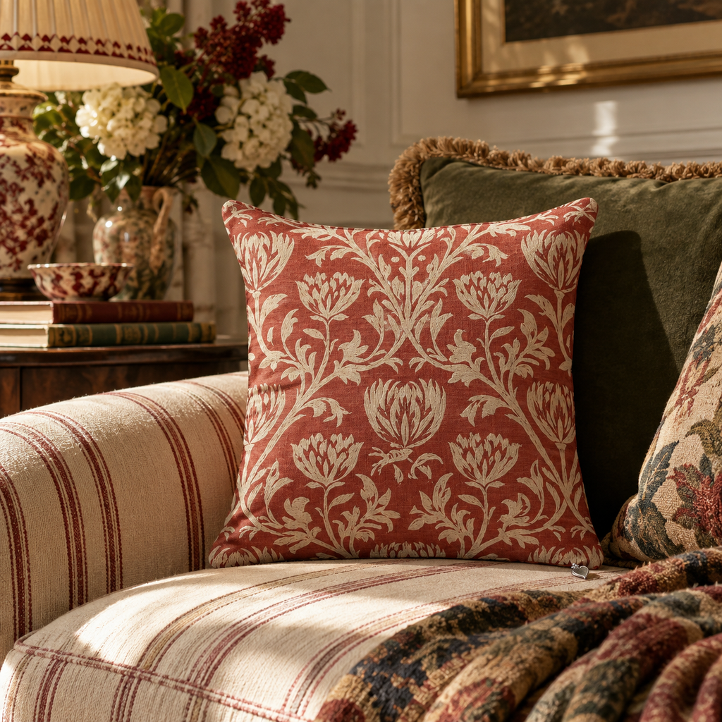 Aubrey Botanical Suede Pillow