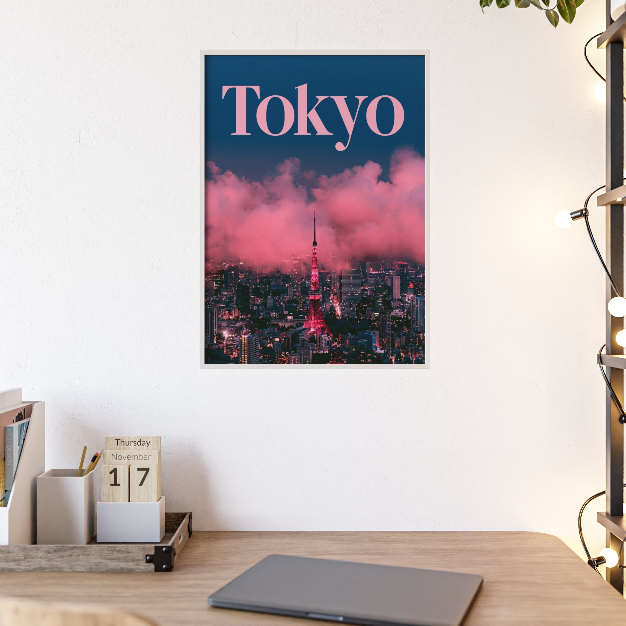 Tokyo skyline pink clouds Poster | Framed wall art