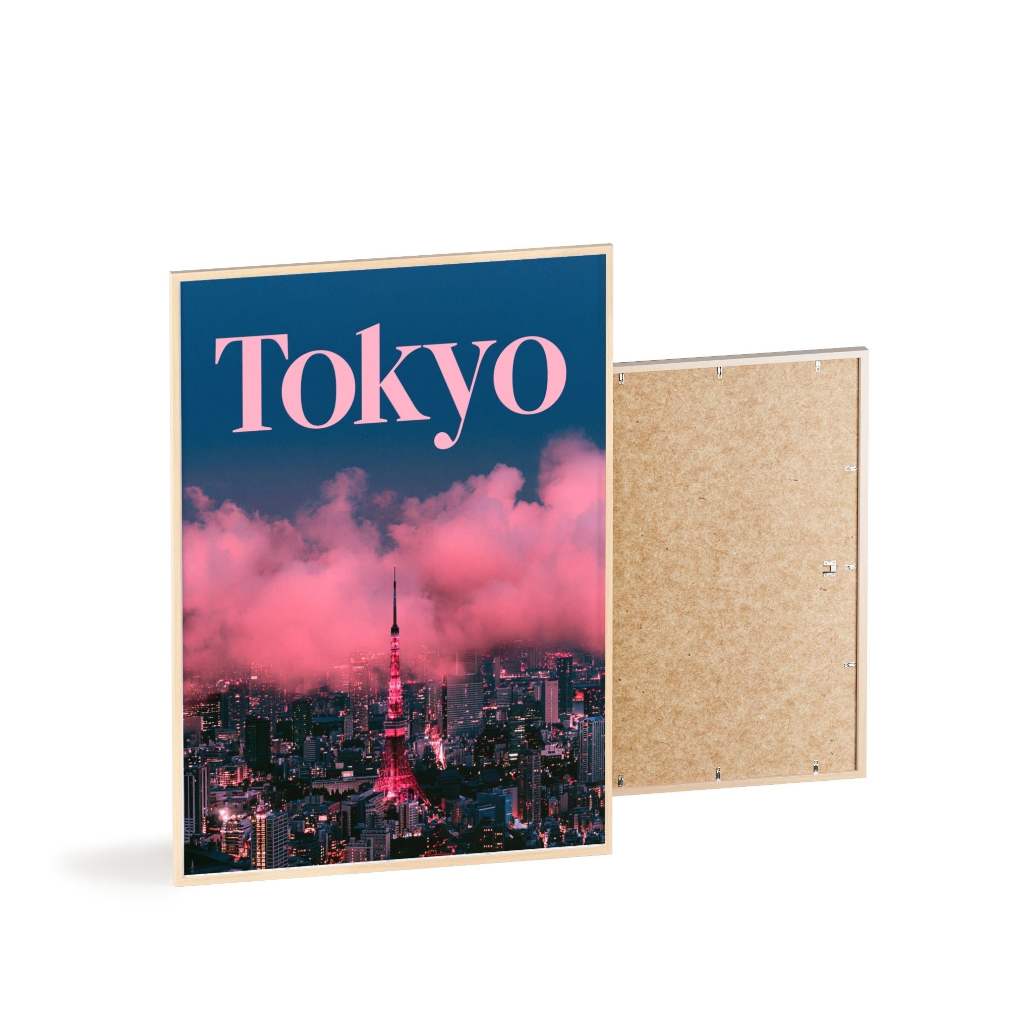 Tokyo skyline pink clouds Poster | Framed wall art
