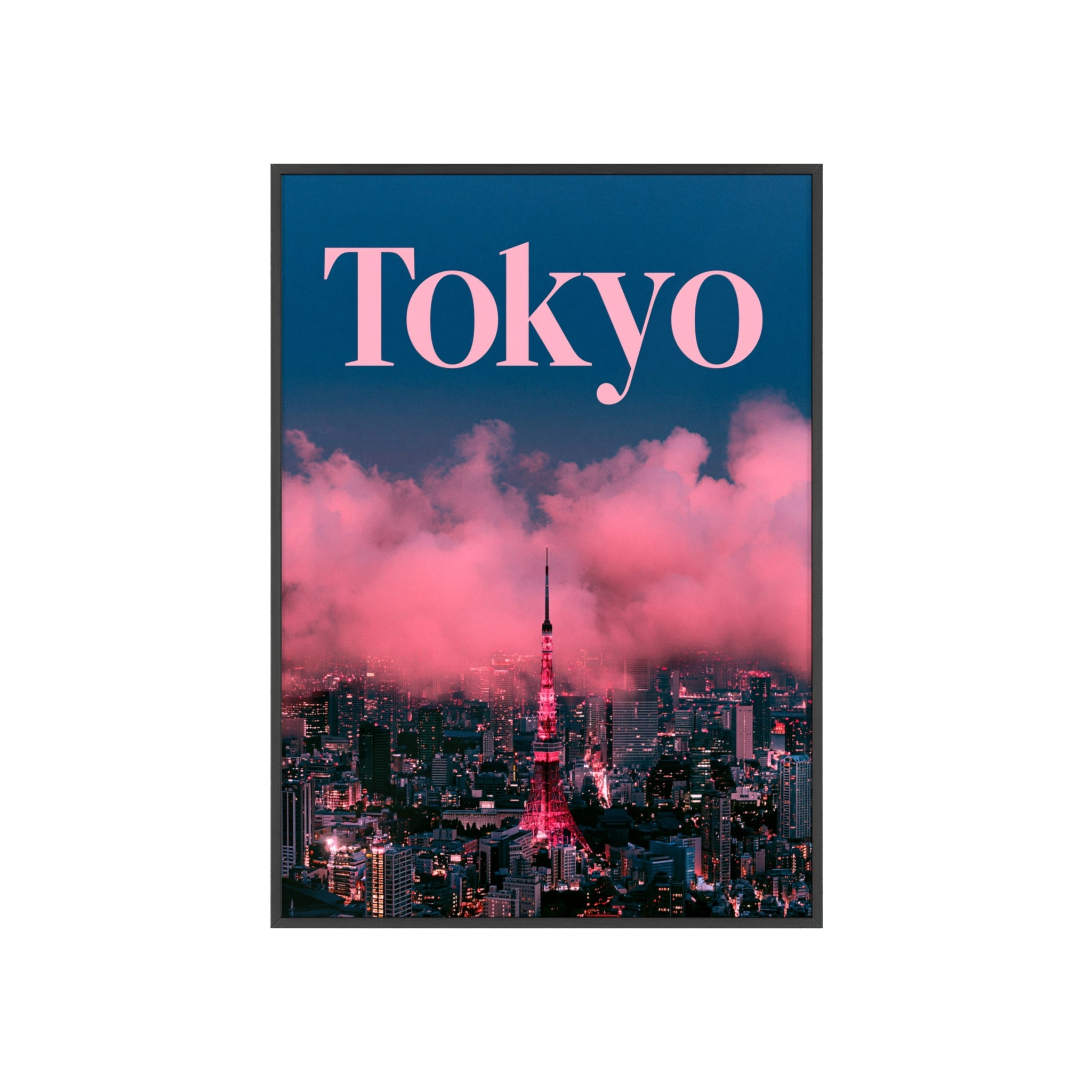 Tokyo skyline pink clouds Poster | Framed wall art