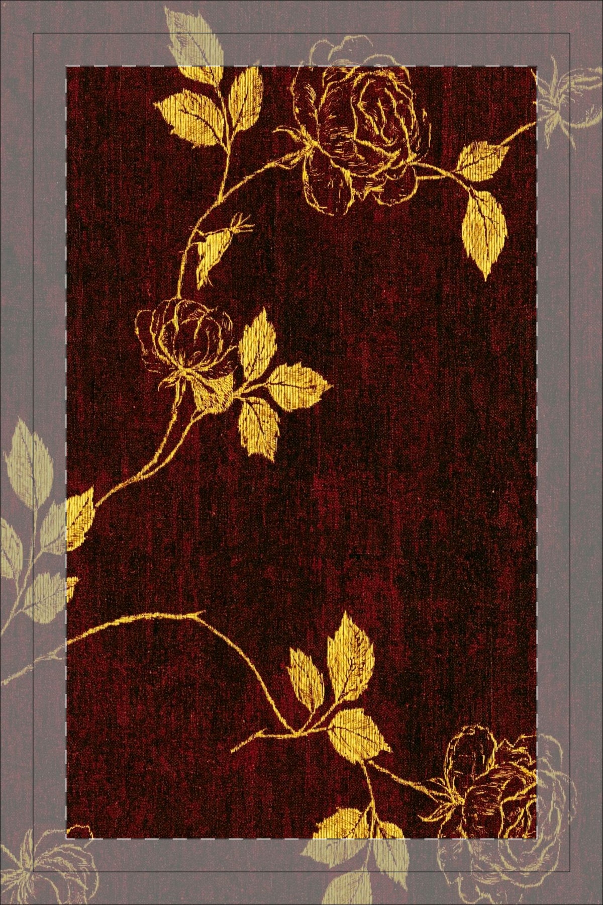 Golden Rose Vine Waffle Tea Towel | Floral Kitchen Towel