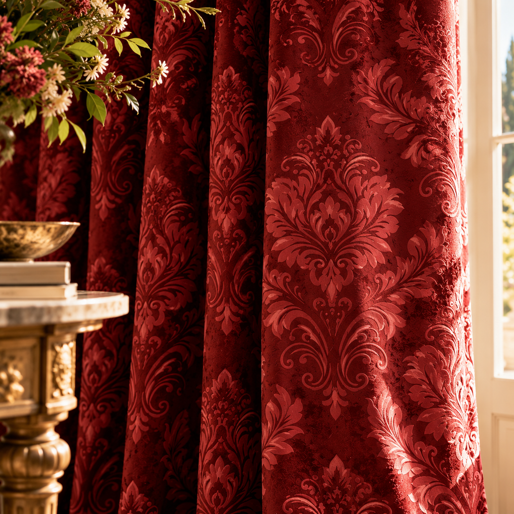 Jade Chenille Curtains | Heavyweight Interlined Pair
