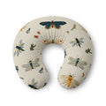Vintage Moths and Bees Nursing Pillow Cover | Floral Insect Print