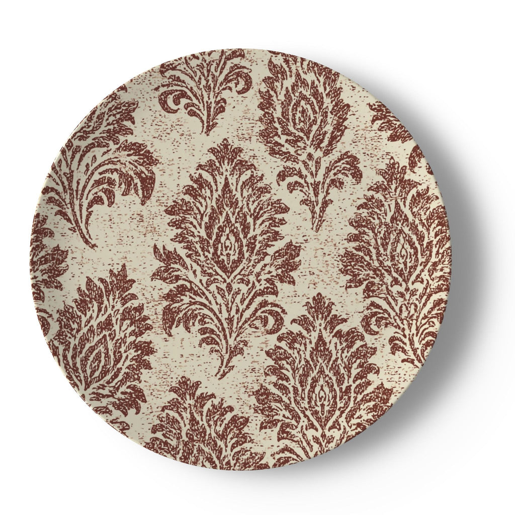 Sienna Damask Porcelain Plate