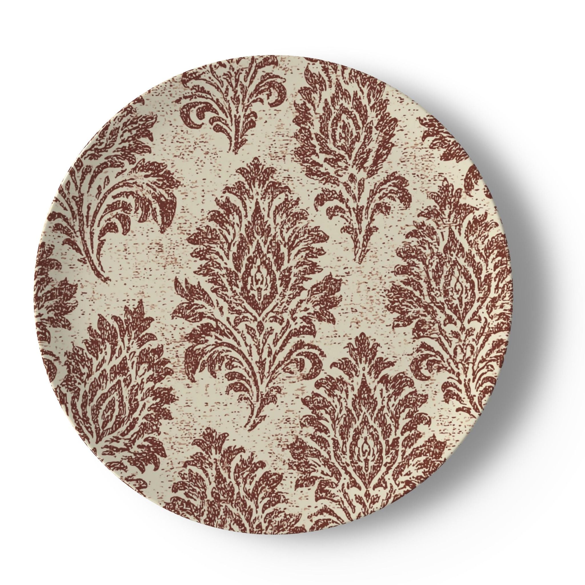 Sienna Damask Porcelain Plate