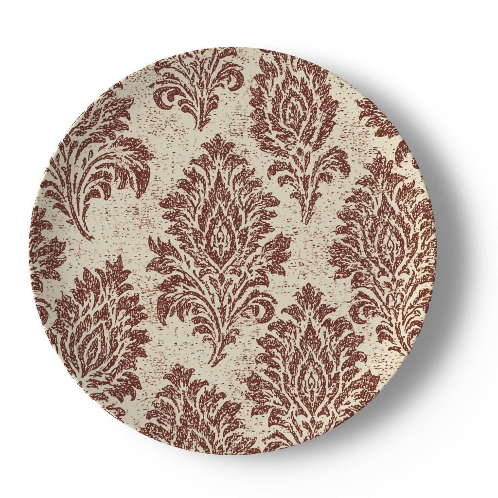 Sienna Damask Porcelain Plate