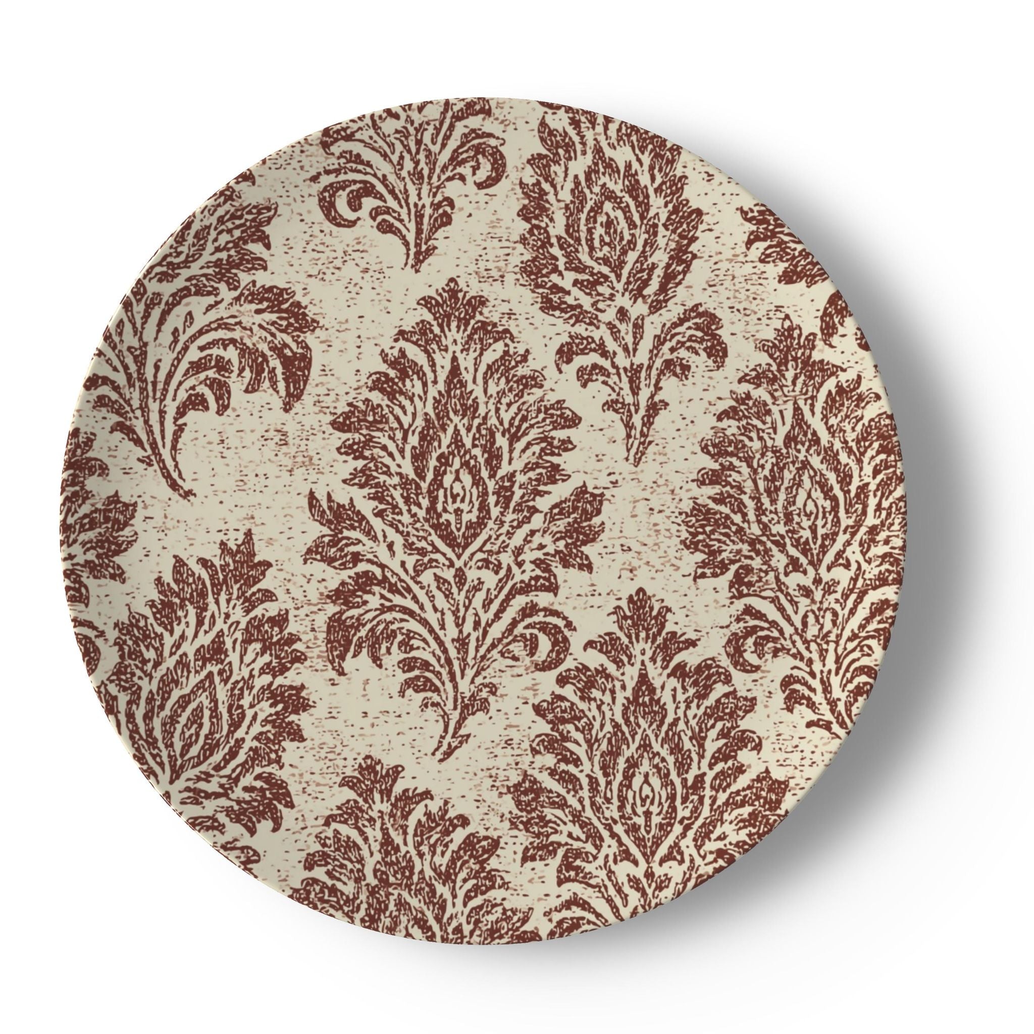 Sienna Damask Porcelain Plate