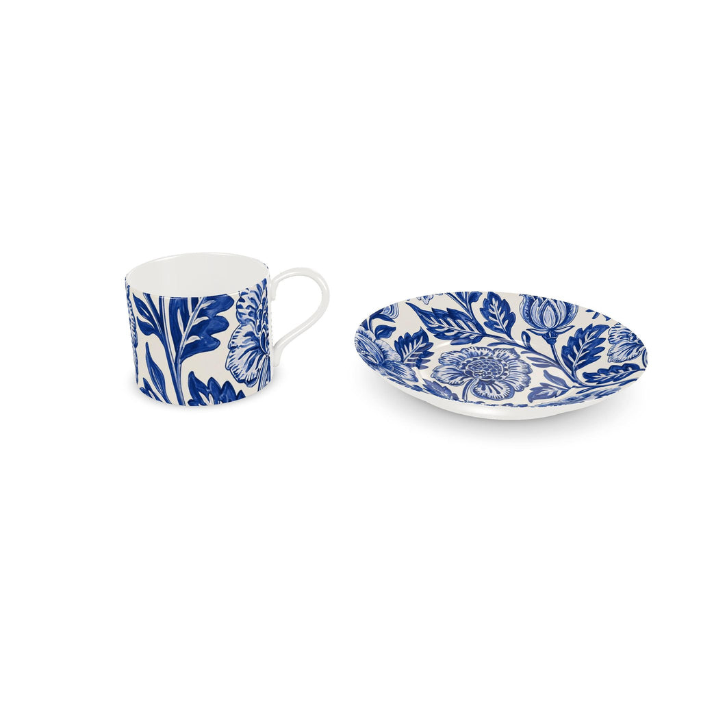 Cobalt Garden Cup and Saucer