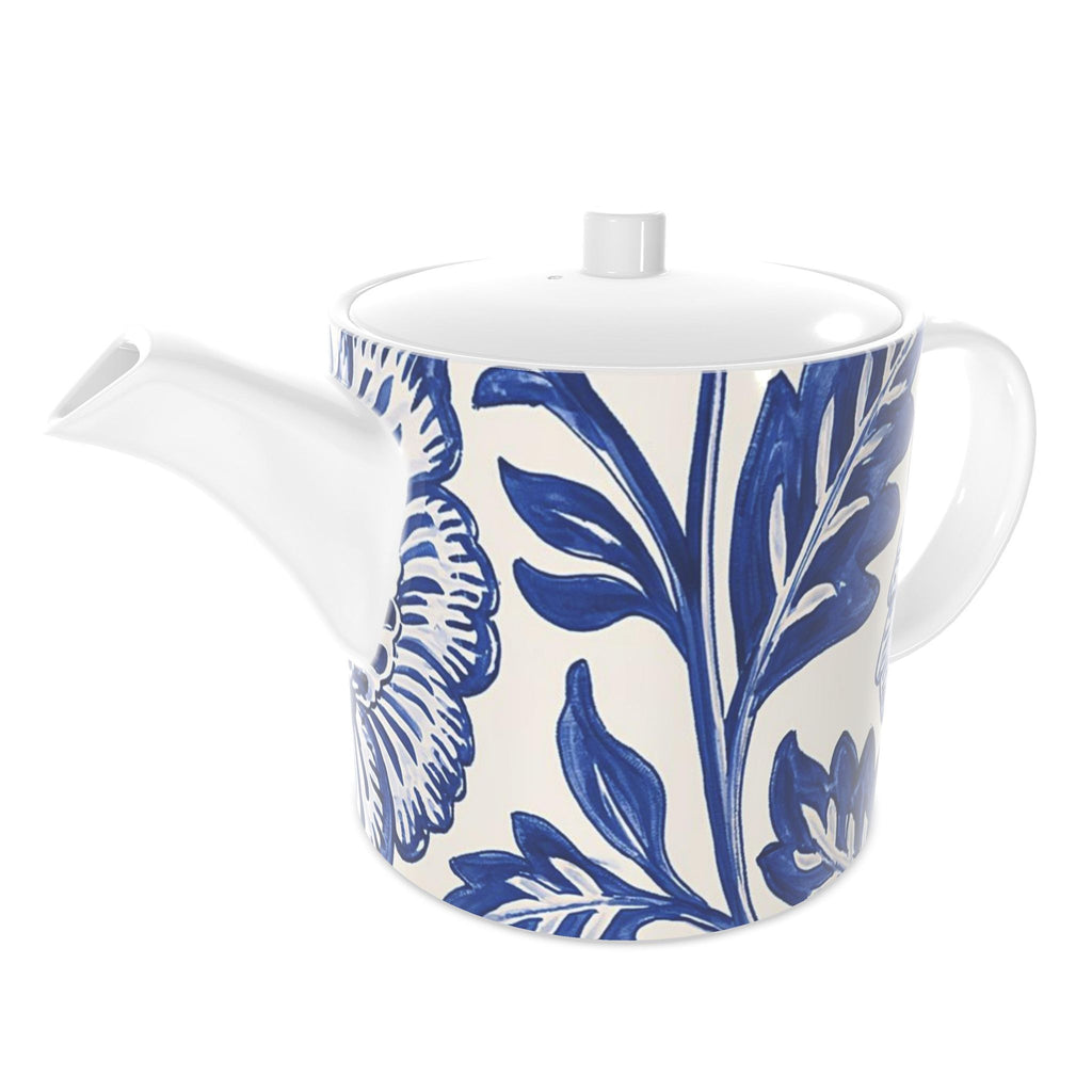 Cobalt Garden Bone China Teapot
