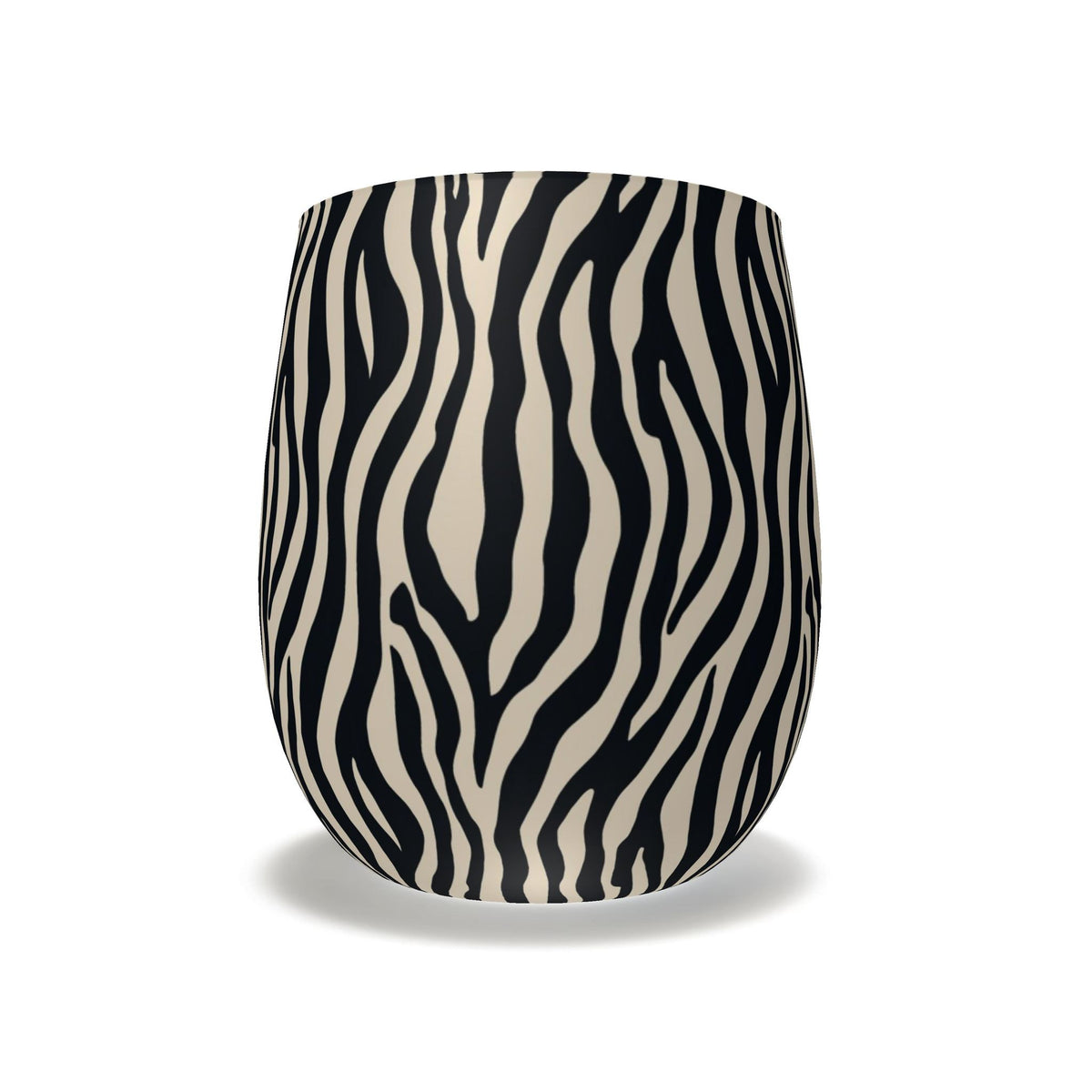 Savanna Noir Water Glass | Zebra Print Tumbler