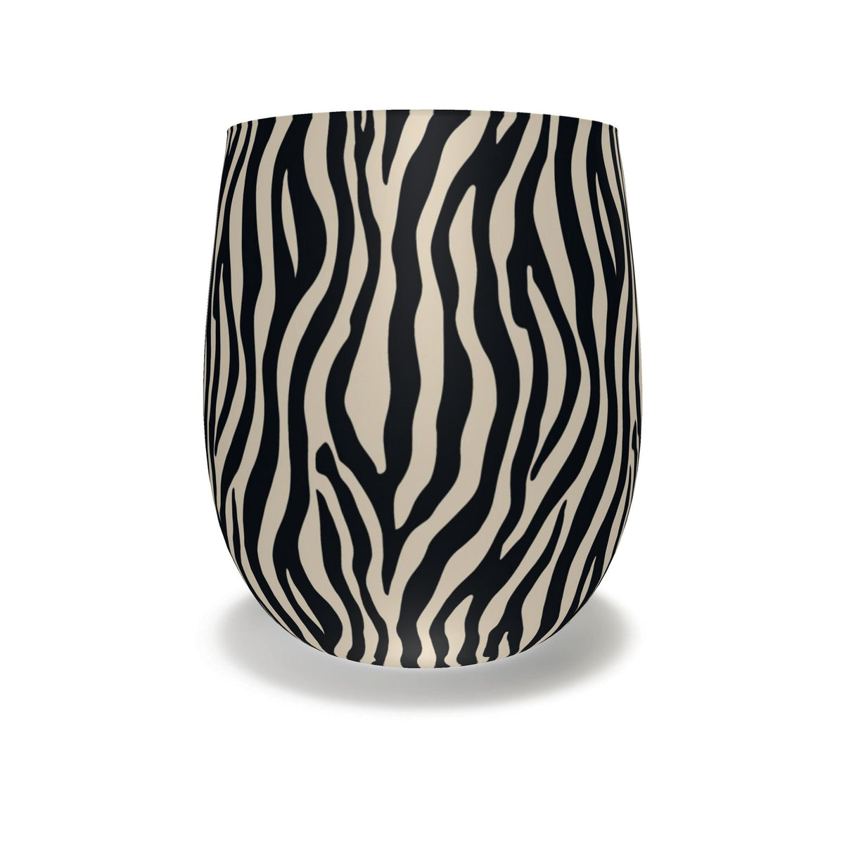 Savanna Noir Water Glass | Zebra Print Tumbler