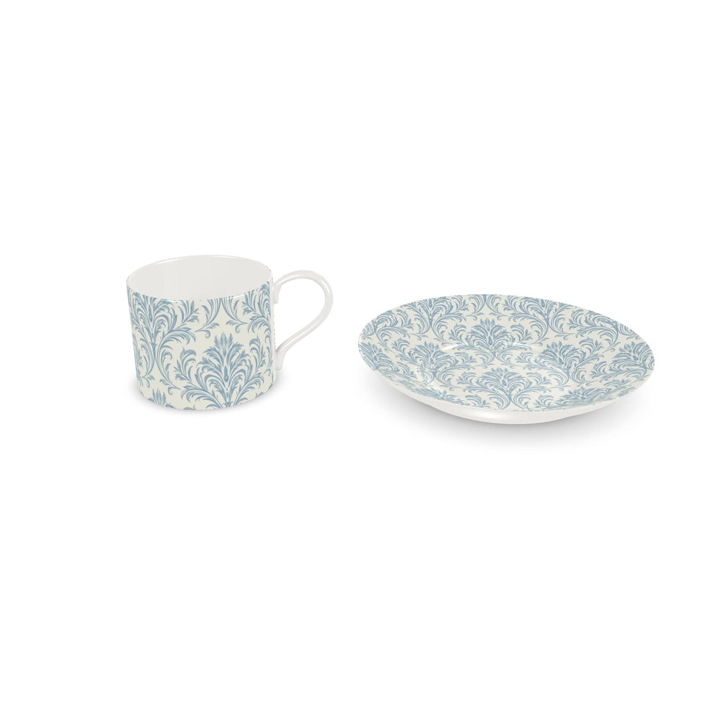 Babe Azure Damask Cup & Saucer Set