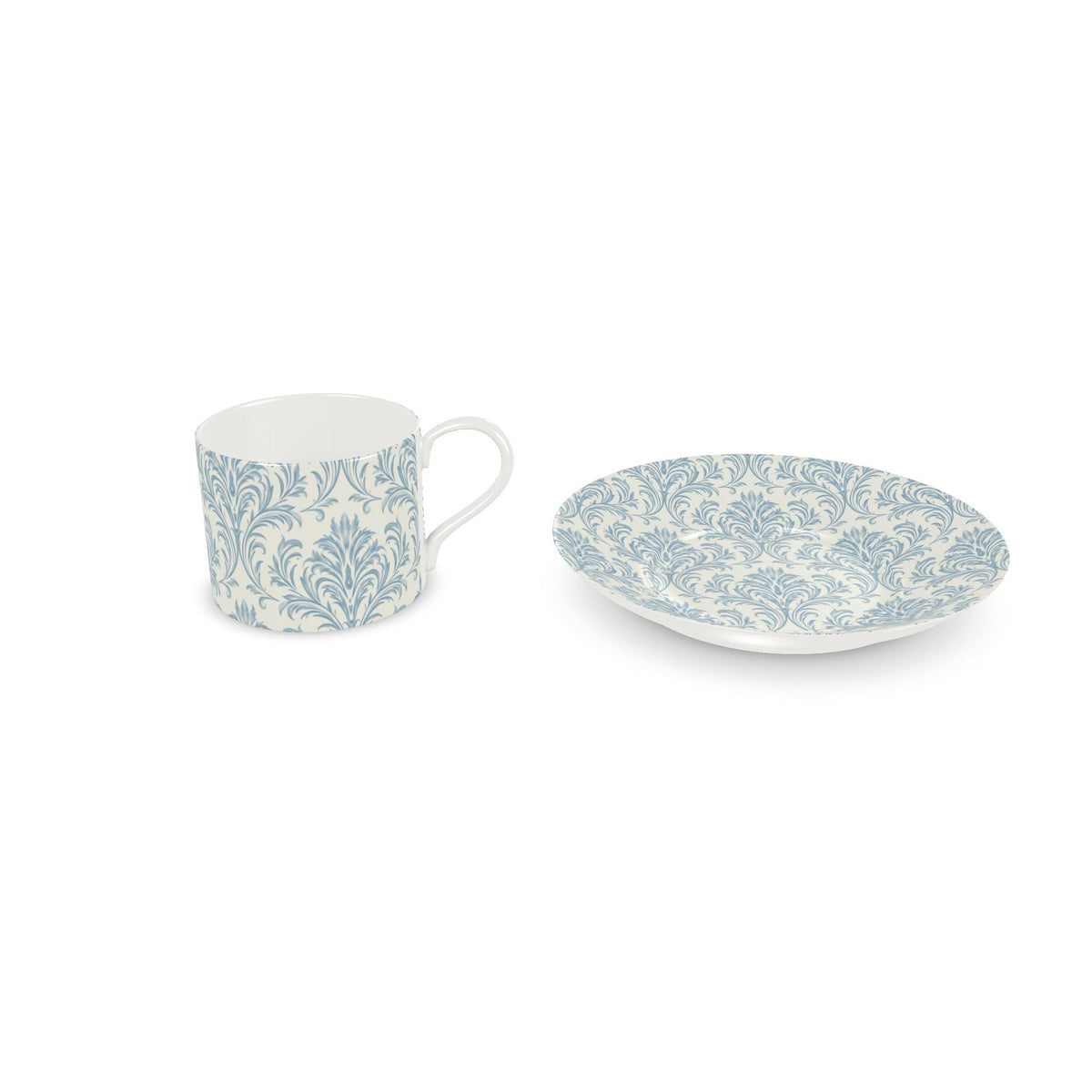 Babe Azure Damask Cup & Saucer Set