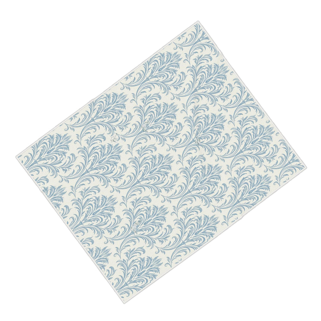 Azure Fleur Damask Towel | Ornamental Floral Bath Towel