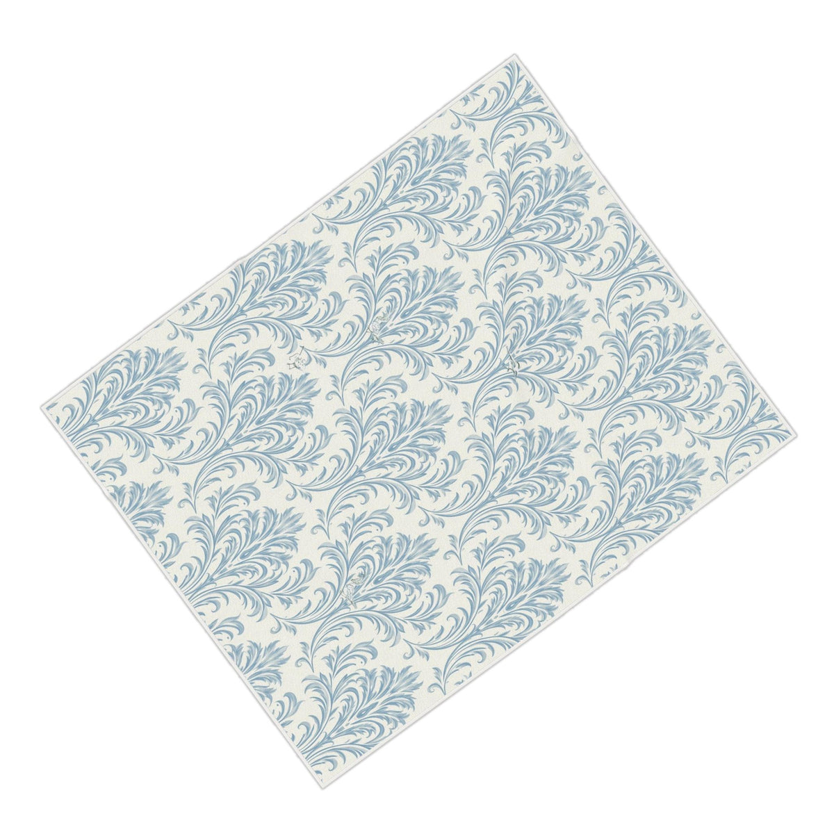 Azure Fleur Damask Towel | Ornamental Floral Bath Towel