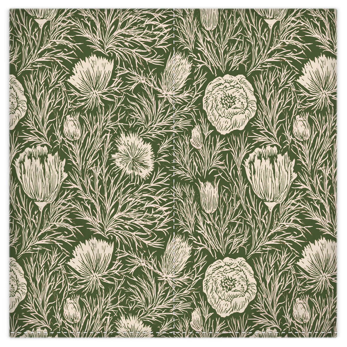 Verdant Thistle Garden Silk Bed Set