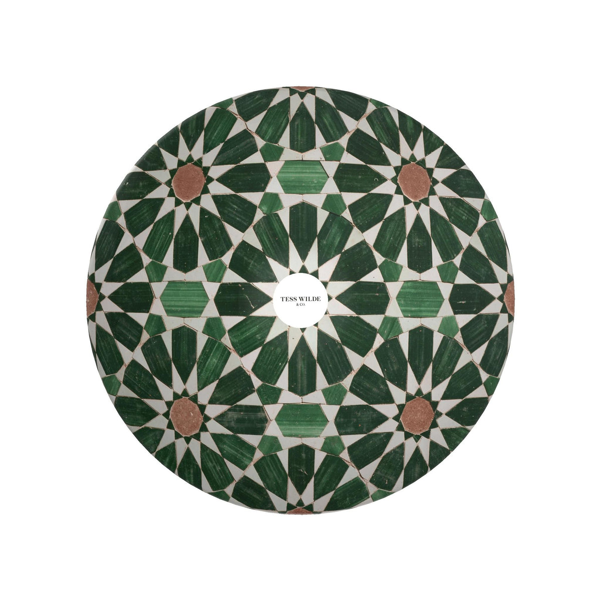 Emerald Zellige Ornamental Bowl, Green Mosaic Decorative Bowl, Mediterranean Home Decor, Moroccan Style Accent Bowl, Luxury Table Decor