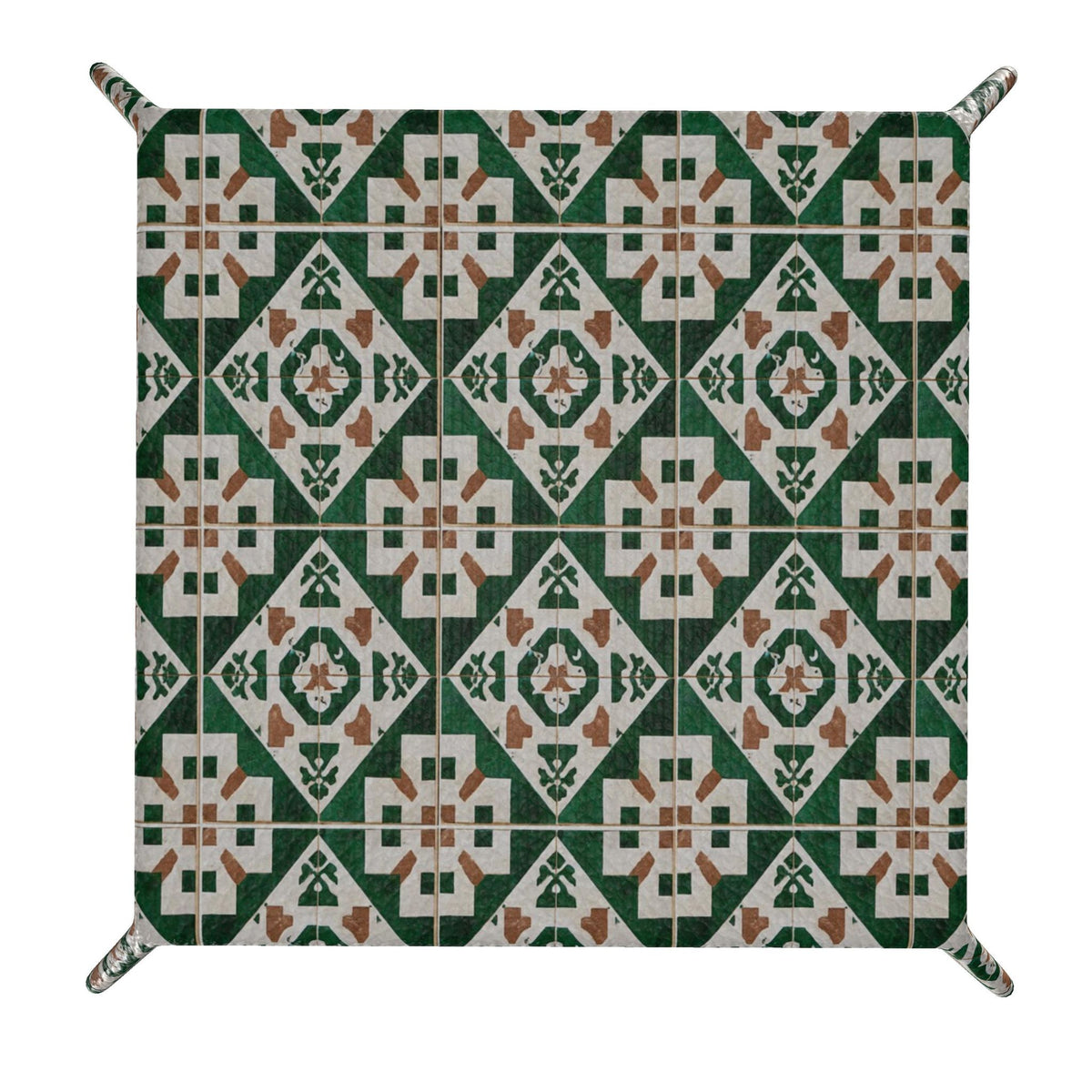 Verdant Mosaic Leather Trinket Tray | The Tile Edit