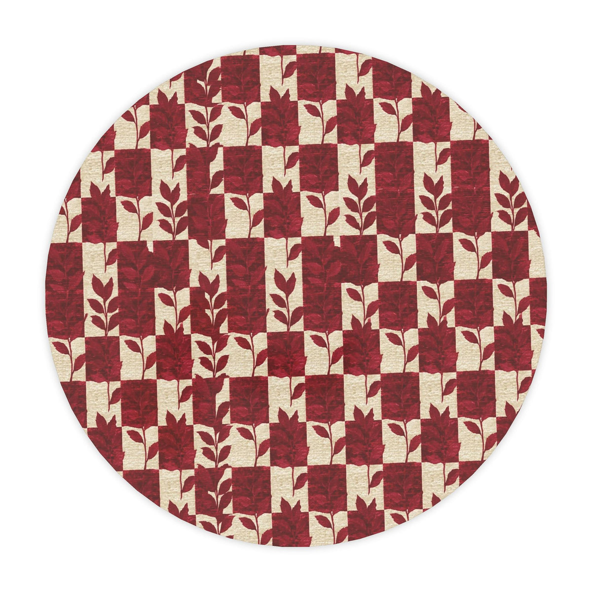 Red Botanical Serving Platter