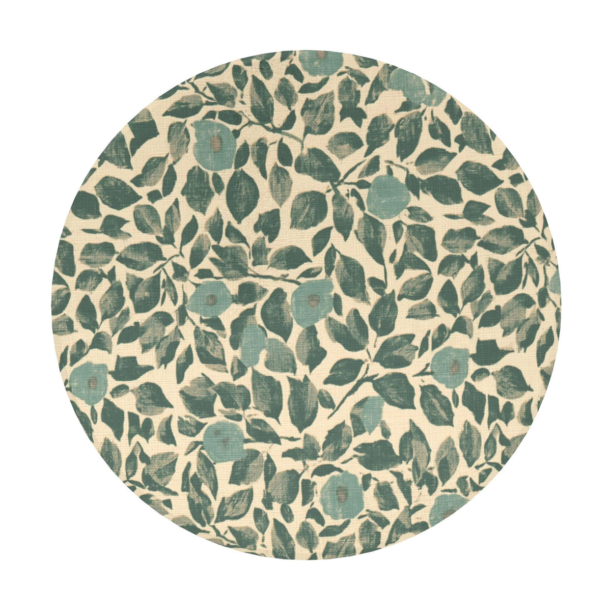 Verdigris Bloom Ceramic Coaster