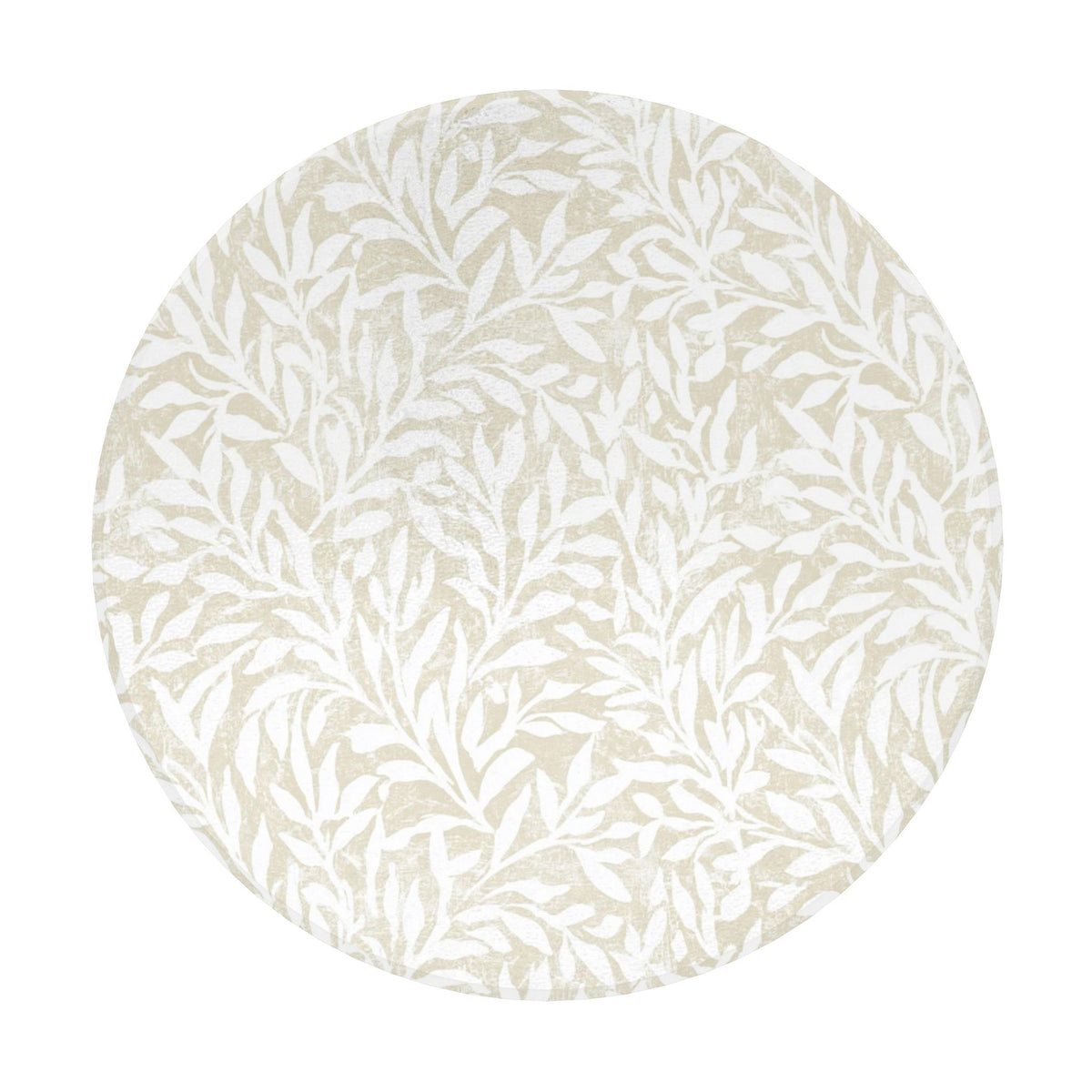 Ivory Willow Ceramic Coaster, Beige Botanical Drink Coaster, Neutral Floral Home Decor, Elegant Coffee Table Coaster, Cottagecore Gift