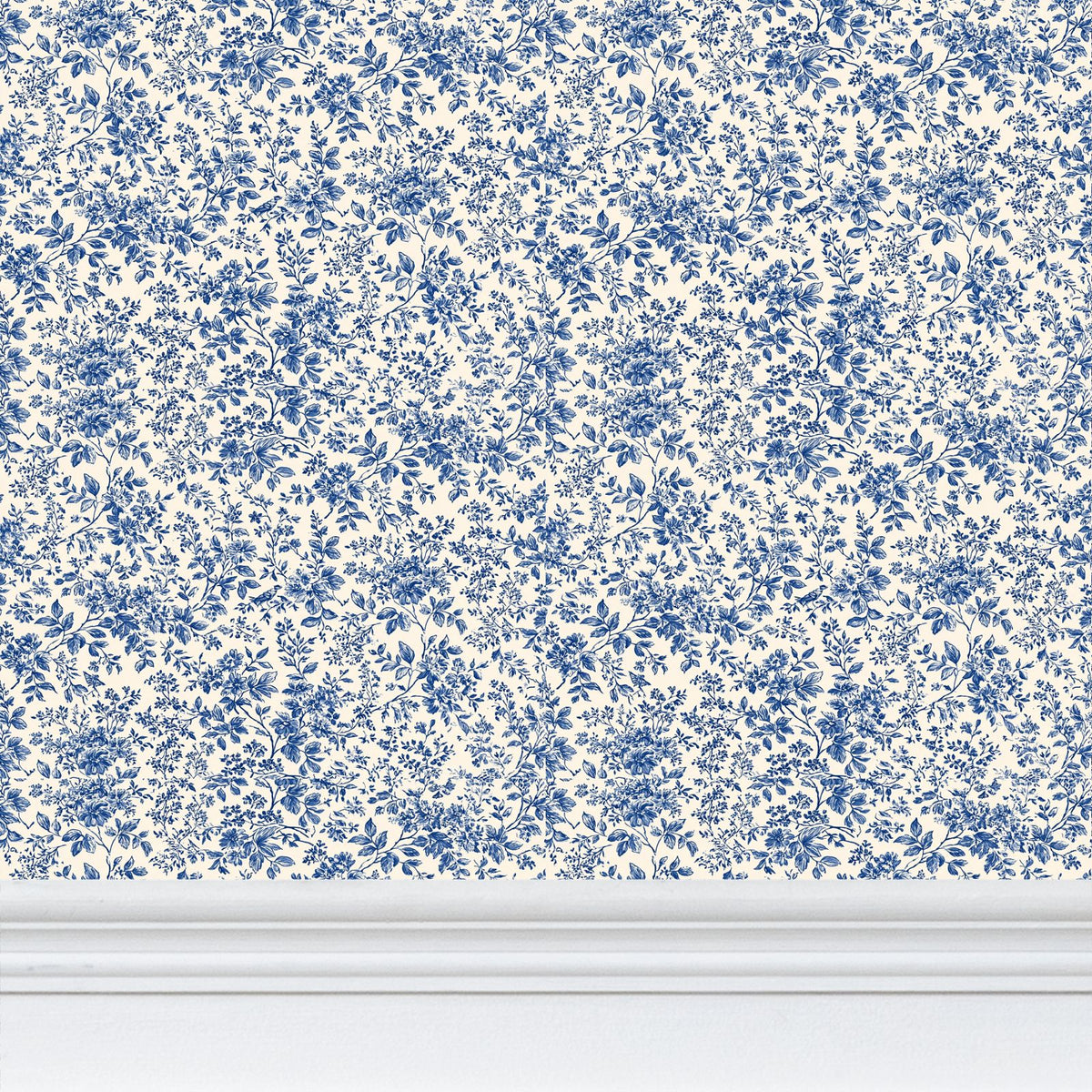 Château Bleu Botanical Wallpaper