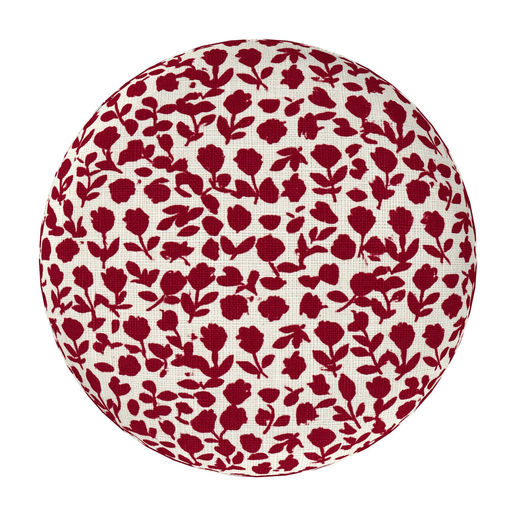 The Red Meadow Floral Ottoman
