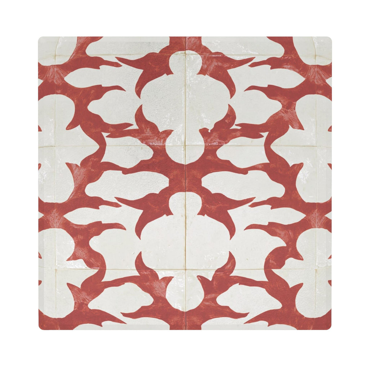 Terracotta Arabesque Ceramic Coaster