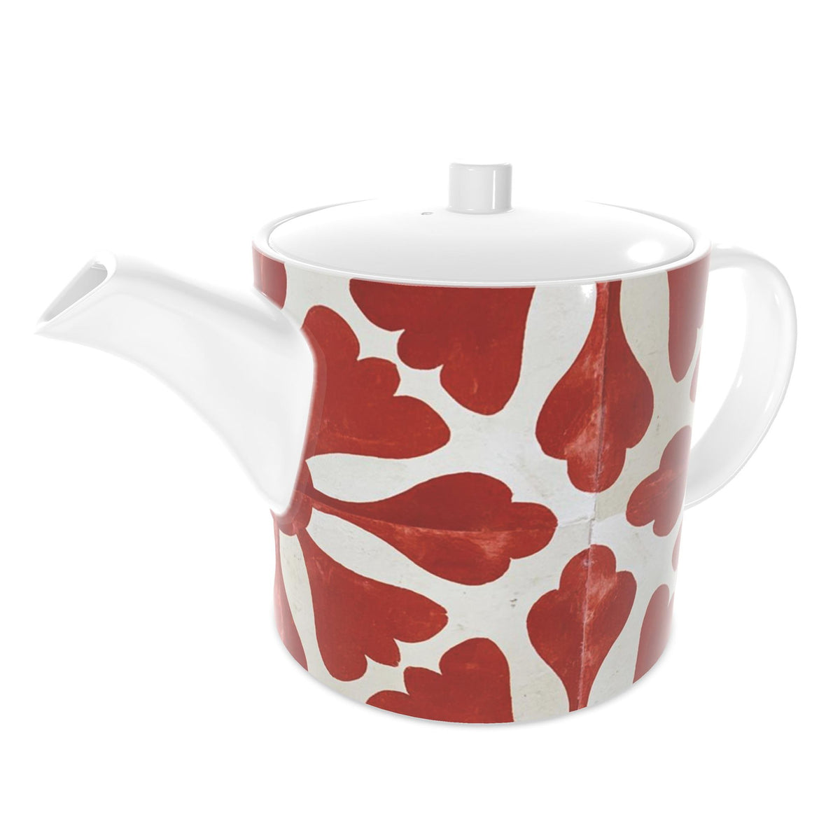 Rosso Fiore Bone China Teapot