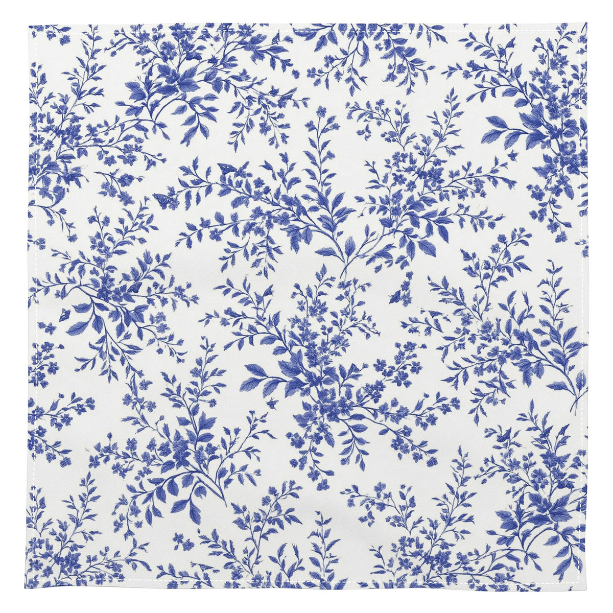 Blue Jardin Floral Napkins | Silk Sateen or Cotton