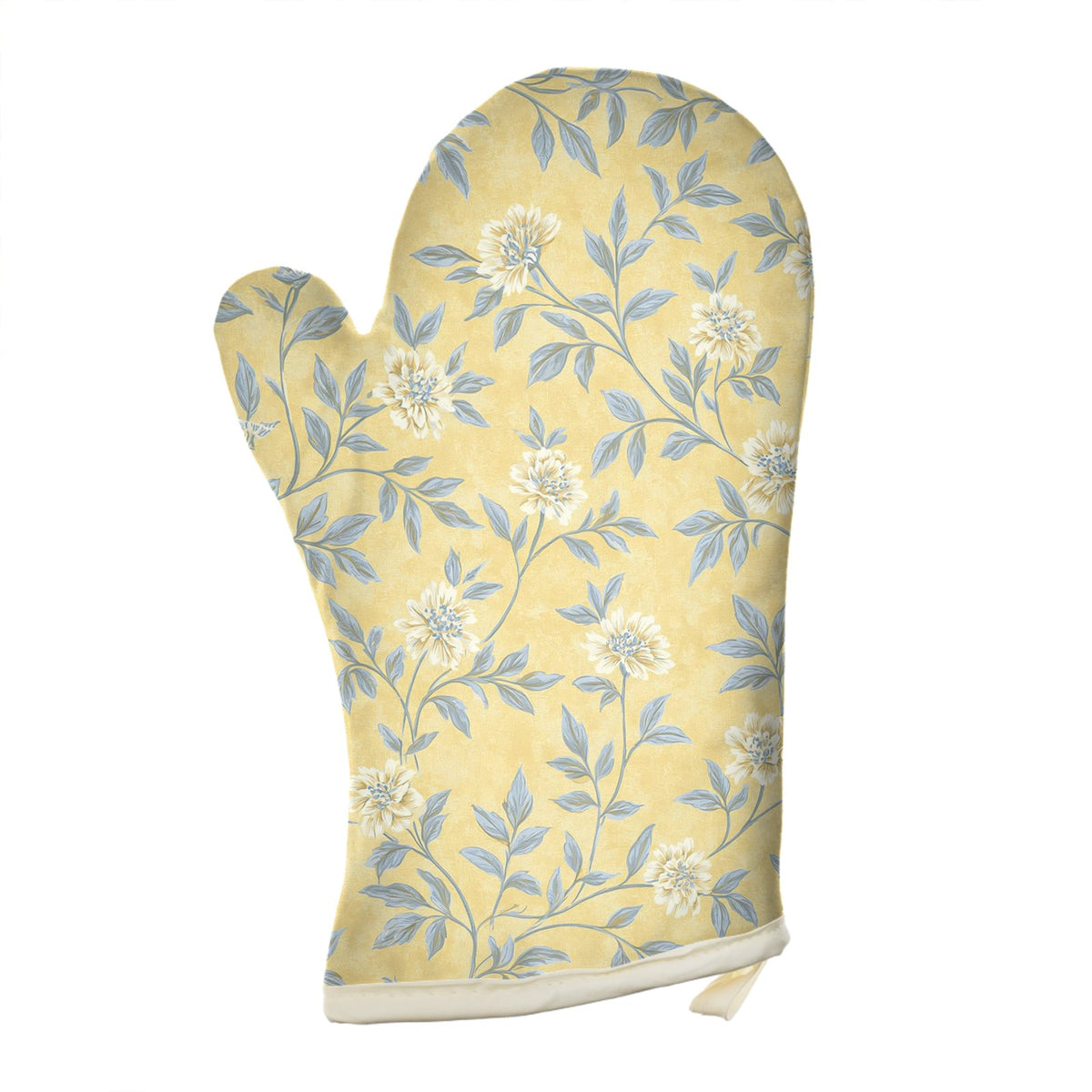 Butter Yellow Floral Oven Mitts
