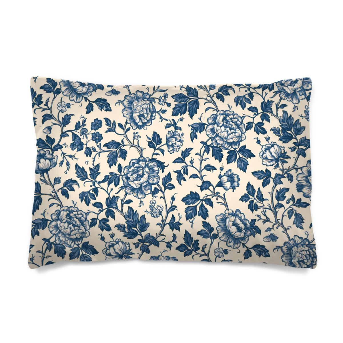 The Chatsworth Blue Floral Silk Duvet Cover Set