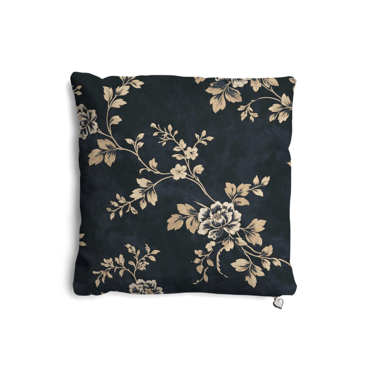 Evelyn Midnight Floral Suede Vision Pillow