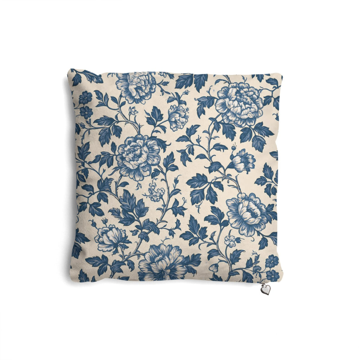 Eloise Blue Floral Suede Vision Pillow
