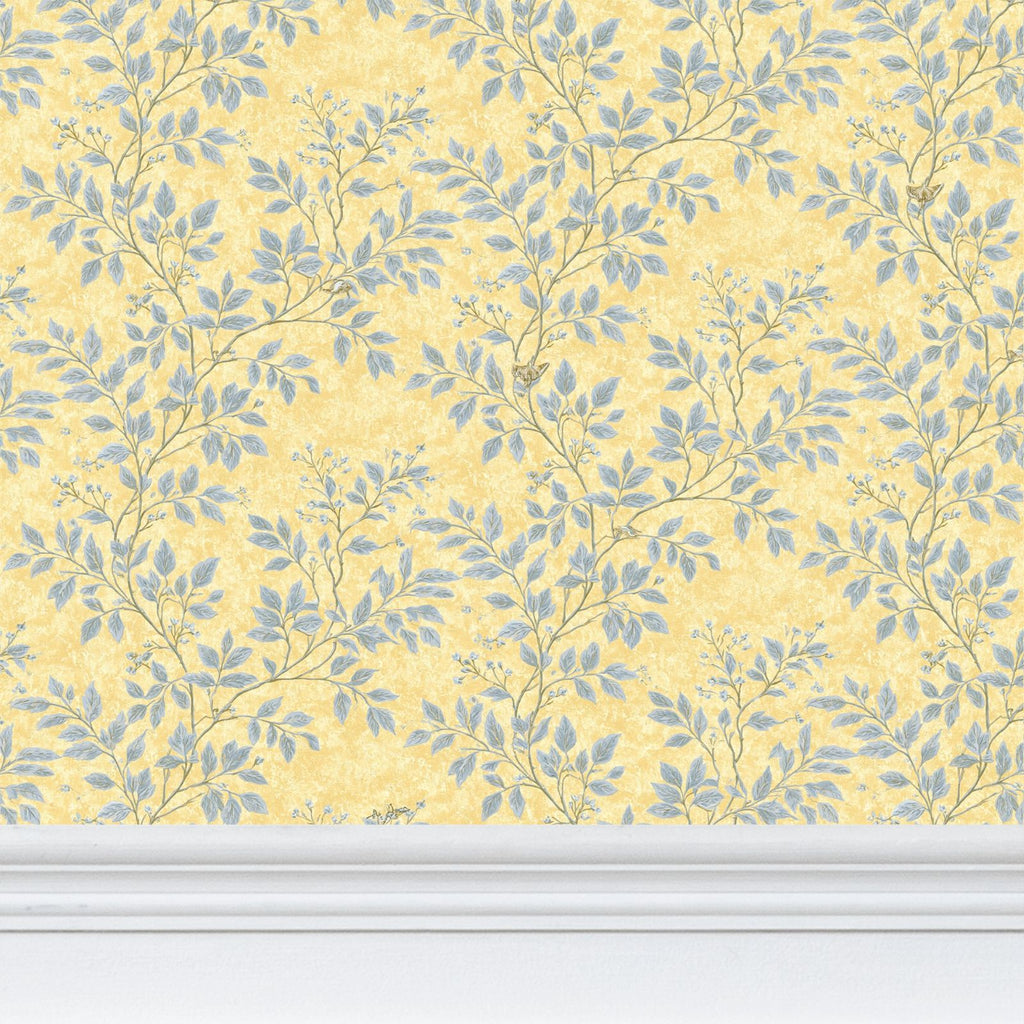 Wetherby Butter Yellow & Heritage Blue Wallpaper