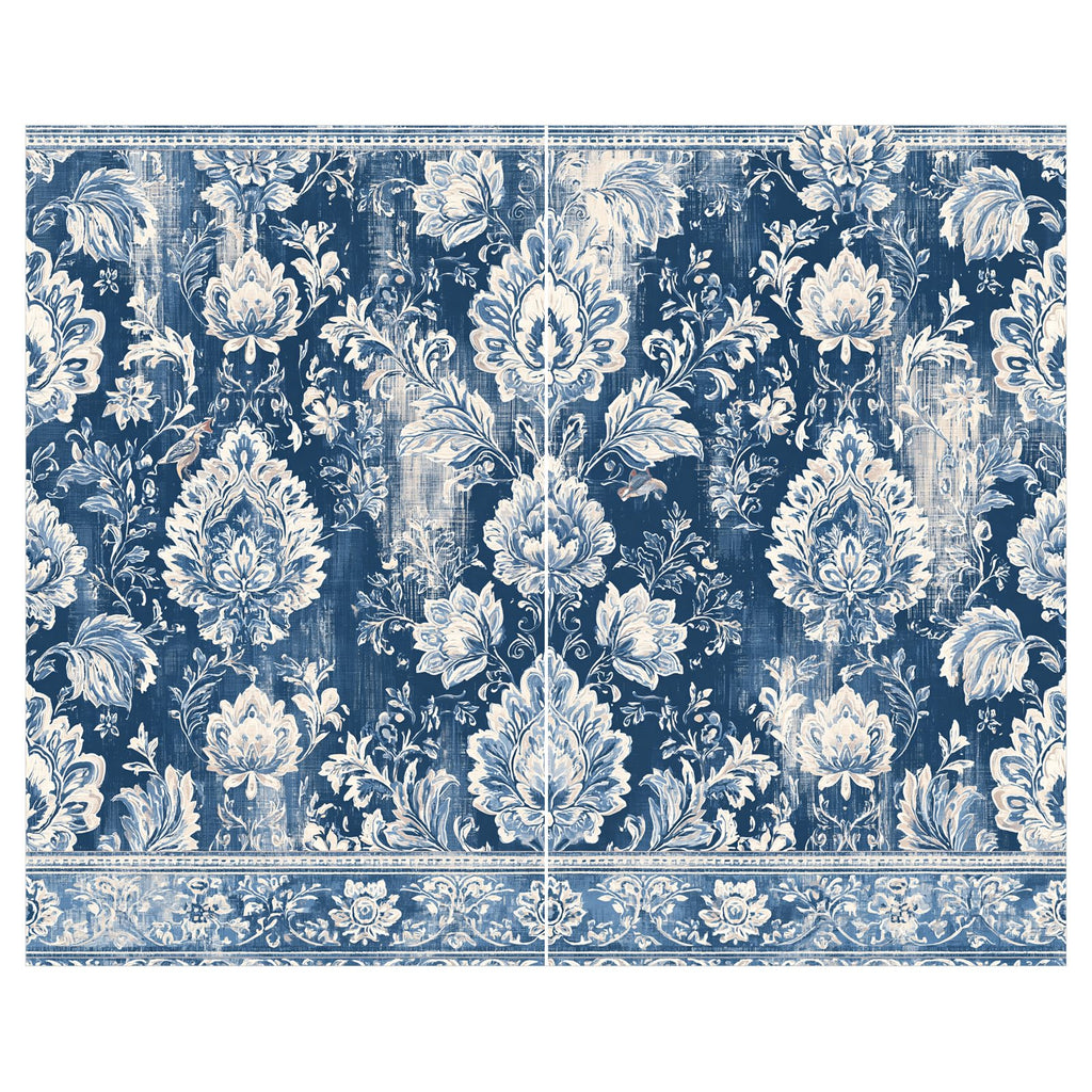 Blue Rose Curtains | 104” W × 84” L
