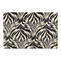 Abstract Black Cream Zebra Print Area Rug | Animal Print Accent Rug