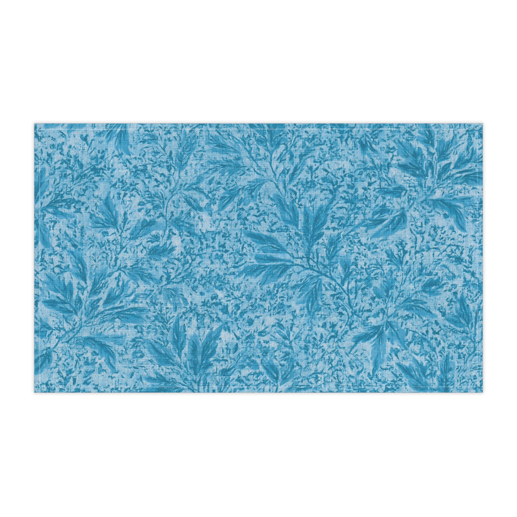 Blue Leaf Pattern Tea Towel | Botanical Kitchen Linen