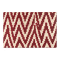 Red Chevron Zigzag Area Rug | Geometric Accent Rug