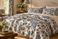 The Chatsworth Blue Floral Silk Duvet Cover Set